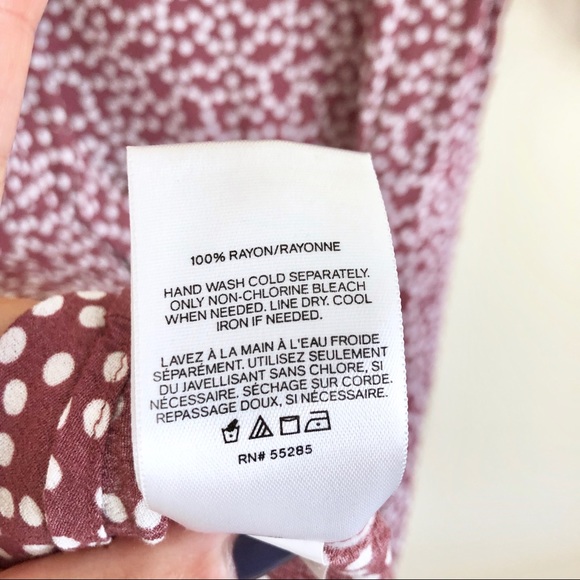 Express Polka Dot Tie Sleeve Shirt Dress Sz XS - Picture 7 of 7